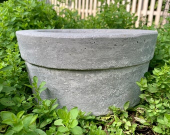 Hypertufa Planter, Hypertufa Pot, Planter, Pot, Succulent Planter,Succulent Container, Herb Planter, Round, Home Decor, Handmade