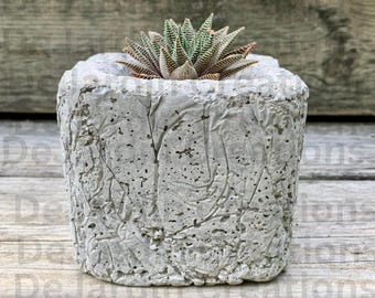 Handmade Hypertufa Square Planter, Hypertufa Pot, Planter, Pot, Succulent Planter, Garden Decor, Home Decor, Handmade, Rustic, Herb Planter