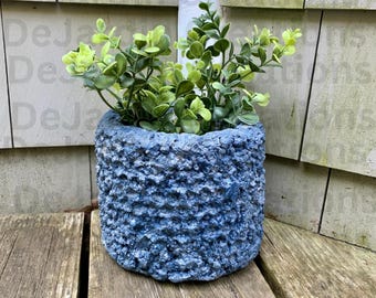 Handmade Blue Hypertufa Planter, Hypertufa Pot, Planter, Pot, Funky  Succulent Pot, Garden Decor, Home Decor, Unique, Herb Planter