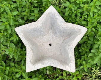 Handmade Star Hypertufa Planter, Hypertufa Pot, Planter, Pot, Rustic Succulent Pot, Garden Decor, Home Decor, Unique, Herb Planter