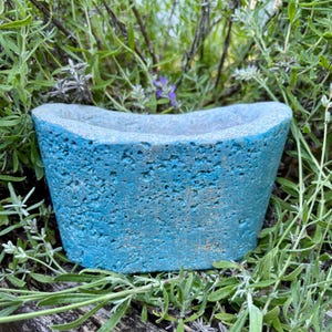 Hypertufa Planter, Hypertufa Pot, Planter, Pot, Succulent Planter, Garden Decor, Home Decor, Beach Cottage Decor, Coastal, Turquoise