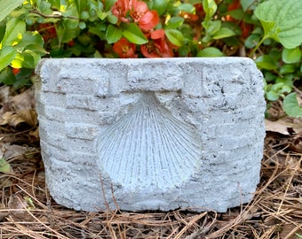 Hypertufa Planter, Hypertufa Pot, Planter, Pot, Succulent Planter, Garden Decor, Home Decor, Beach Cottage Sea Shell Pot, Handmade, Shell