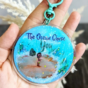 Nursery Print Heart of the Ocean Keepsake The Ocean Chose Me Moana Quote Digital Art