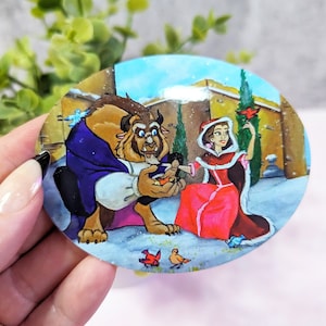 Something There- Disney Beauty and the Beast Princess Belle Snow Enchanted Rose Vinyl Waterproof Sticker