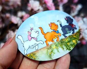 The Aristocats- Kittens Marie, Toulouse and Berloiz Disney Inspired Fridge Magnet