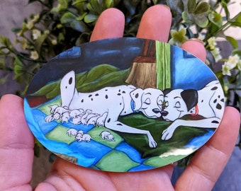 A Happy Family- 101 Dalmations Puppies Pongo Perdita Disney Inspired Vinyl Waterproof Sticker