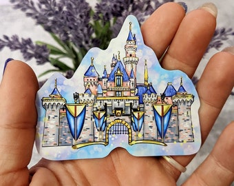 The Happiest Place on Earth- Disneyland Sleeping Beauty Castle Walt Disney Inspired Art Fridge Magnet