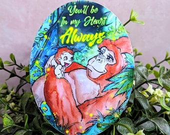 Estarás en mi corazón - Calcomanía de vinilo impermeable inspirada en Disney Tarzan Kala