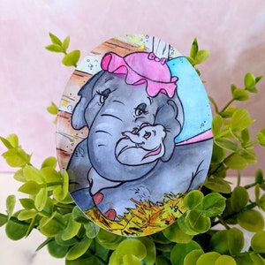 Baby Mine- Disney Dumbo and Mrs. Jumbo Mother&#39;s Love Elephant Large Waterproof Vinyl Sticker