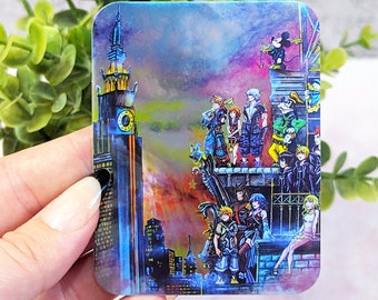 Kingdom Hearts 3 - Disney inspirierter Sora King Mickey Heartless Keyblade Vinyl wasserdichter Regenbogen holografischer Aufkleber