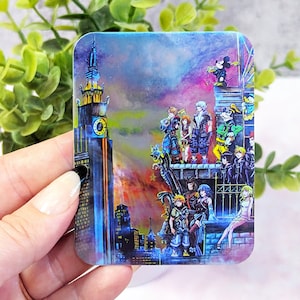 Kingdom Hearts 3- Disney Inspired Sora King Mickey Heartless Keyblade Vinyl Waterproof Rainbow Holographic Sticker Decal