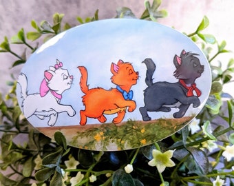 Aristocats- Kittens Marie, Toulouse and Berloiz Disney Inspired Glossy Vinyl Sticker