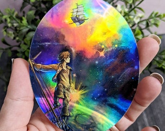 Rattle the Stars - Disney Treasure Planet Jim Hawkins großer holografischer Vinyl wasserfester Aufkleber