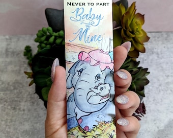 Baby Mine- Dumbo und Mutterliebe Disney inspiriert glänzende Aluminium Metall Lesezeichen
