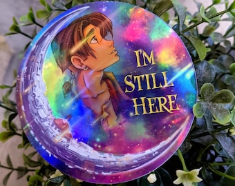 I&#39;m Still Here- Disney Jim Hawkins Treasure Planet Rattle the Stars Holographic Waterproof Vinyl Sticker
