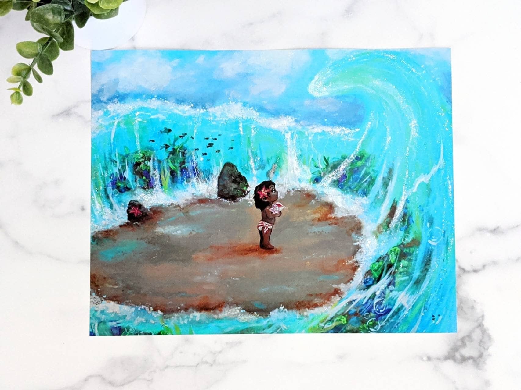 The Ocean Chose You- Baby Moana Disney Inspired Art Print