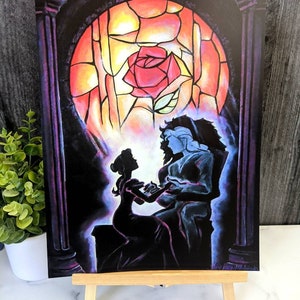 The Beauty Within - Beauty and the Beast  Princess Belle Enchanted Rose Disney Inspired Art Print