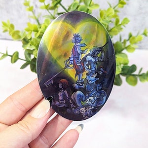 Kingdom Hearts- Disney Inspired Heartless Keyblade Vinyl Waterproof Mirror Holographic Sticker Decal