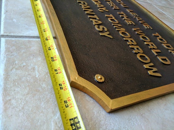 Life Size (1:1 Scale) Disneyland Main Street Entrance Plaque Resin