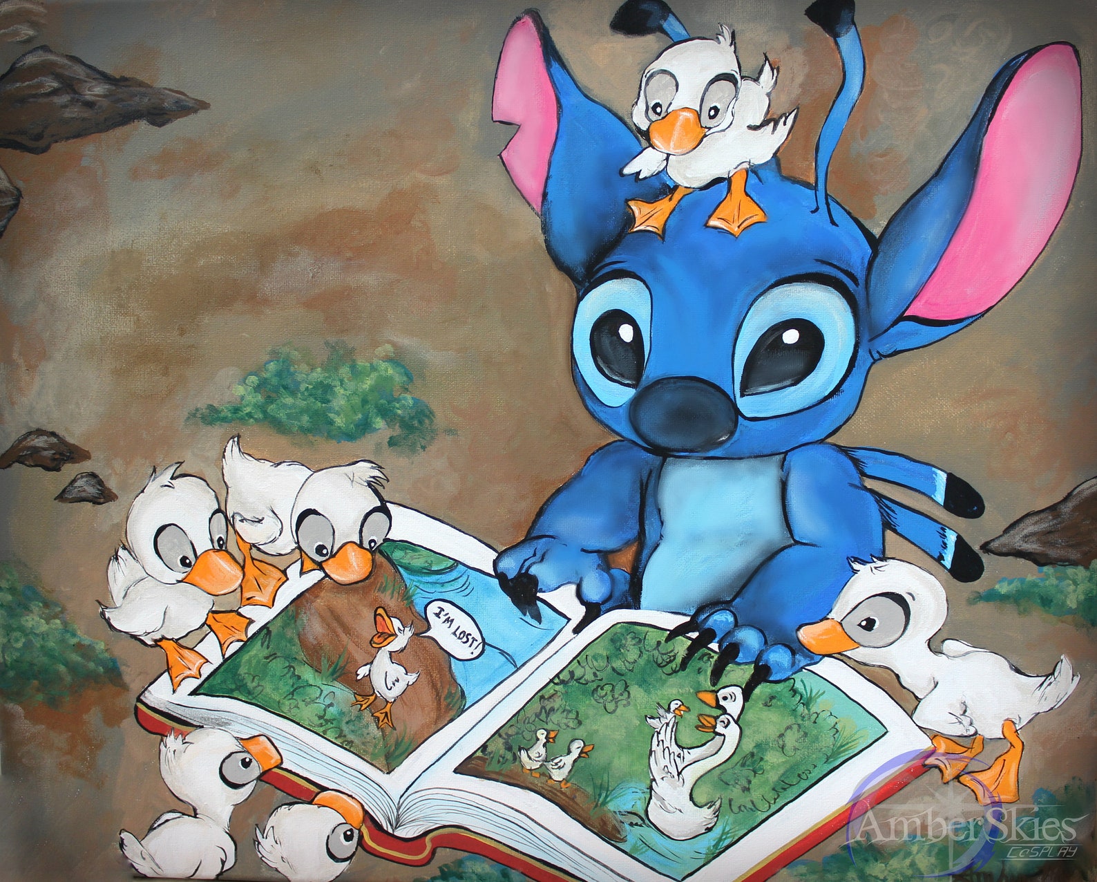 The Ugly Duckling Lilo and Stitch Disney Inspired Art Print Etsy