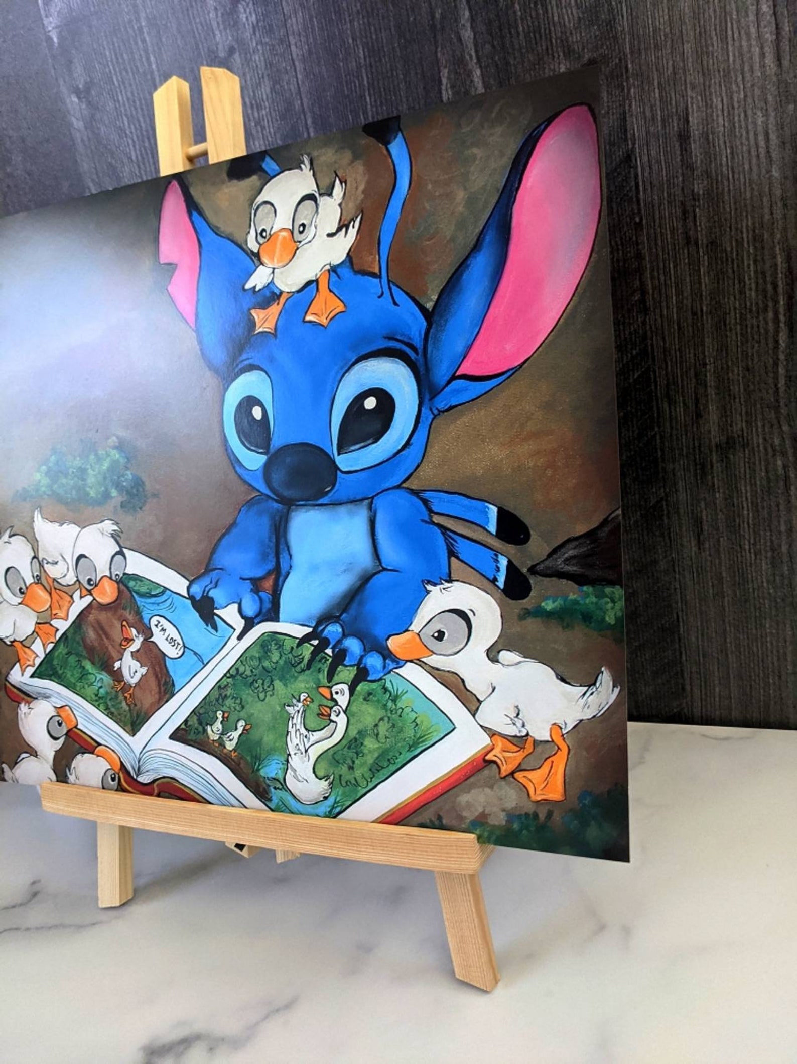 stitch ugly duckling statue