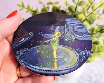 Preening Pixie- Tinkerbell Fairy Peter Pan Disney Inspired Sparkle Waterproof Vinyl Sticker