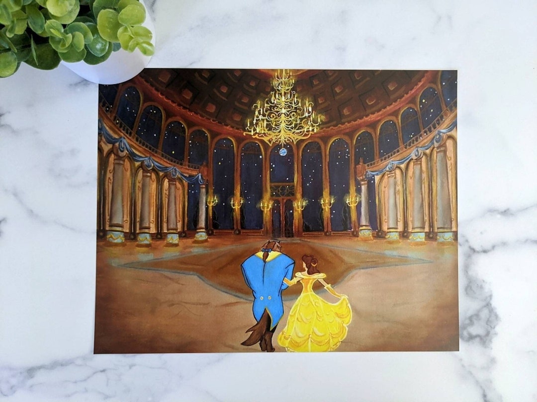Tale as Old as Time - Beauty and the Beast Princess Belle Ballroom Disney  Inspired Art Print - Etsy, image size:1080x810