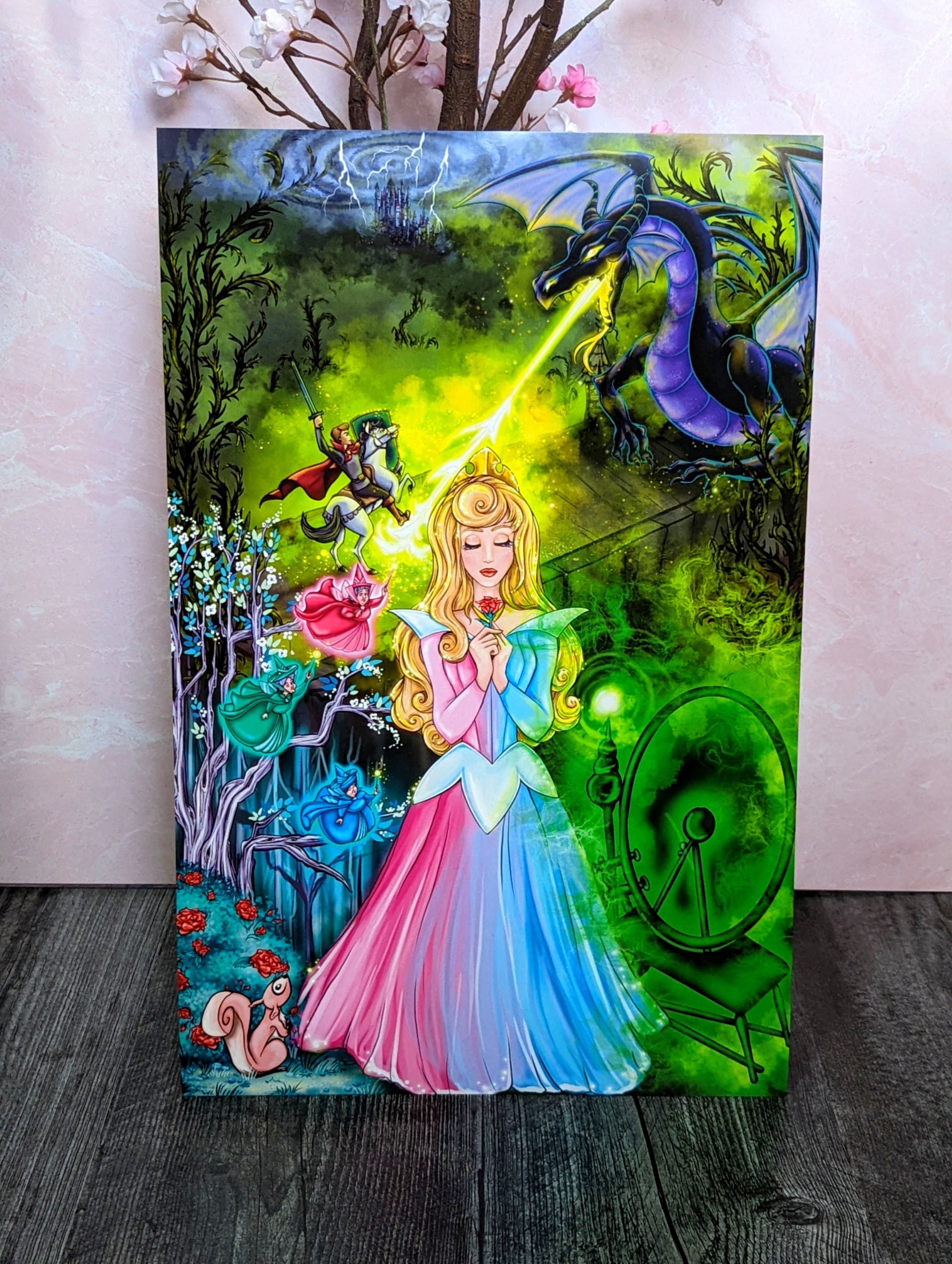 Once Upon a Dream- Sleeping Beauty Maleficent Dragon Flora Fauna