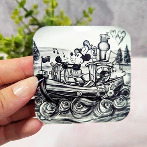 Steamboat Willie- Disney Mickey Mouse Vintage Style Black and White Vinyl Waterproof Sticker