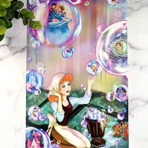 Sing Sweet Nightingale- Cinderella Bubbles Princess Disney Inspired Art Print