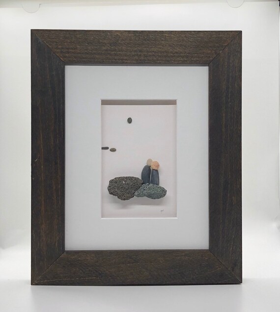 8 X 10 Gerahmt Kiesel Kunst Personalisierte Geschenk Strand Etsy