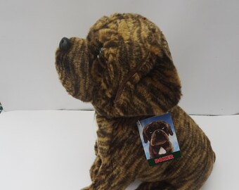 stuffed brindle boxer dog