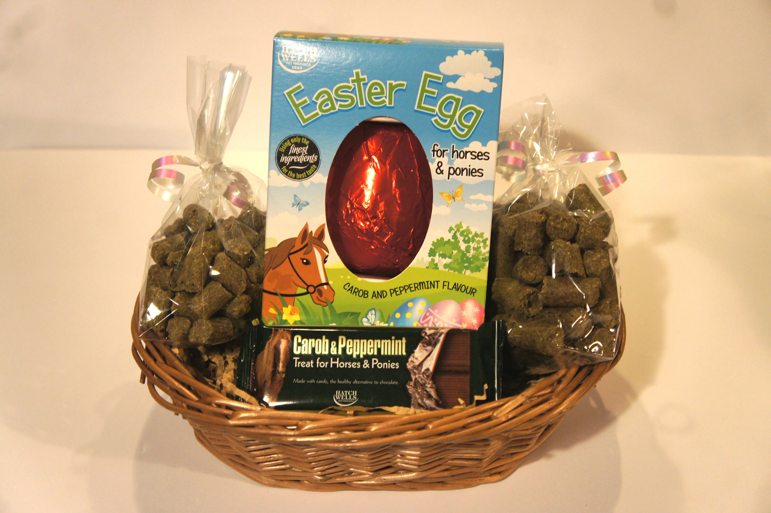 Horse Easter Basket Gift Wrapped With Horse Treats Easter Egg Etsy
