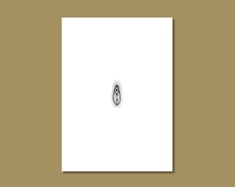 Vagina postcard - vulva - set