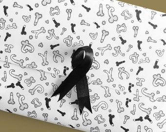 Little Dicks Wrappingpaper 2 sheets WHITE