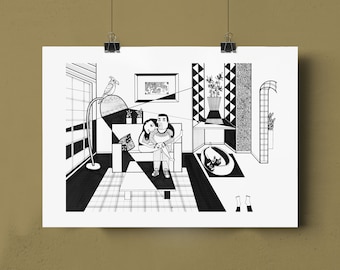 Chilling Artprint a4
