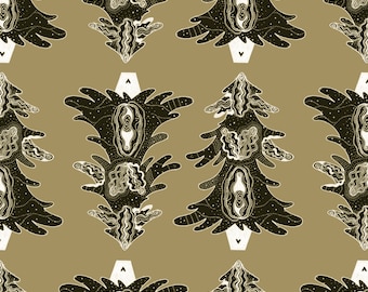 Wrapping paper Christmas Tree - 2 sheets GOLD vagina