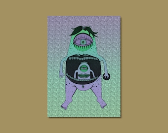 NEW - Monster postcard
