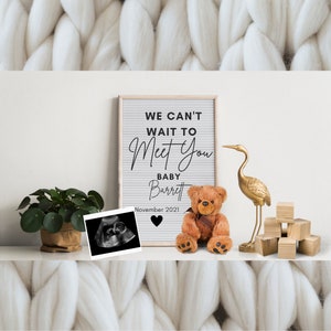 DIGITAL PREGNANCY ANNOUNCEMENT/ Pregnancy Reveal/ Social Media/ Letterboard/ Gender Neutral