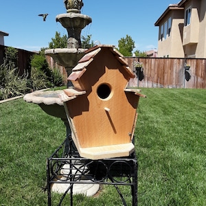 Handcrafted cedar birdhouse  #103 FREE SHIPPING