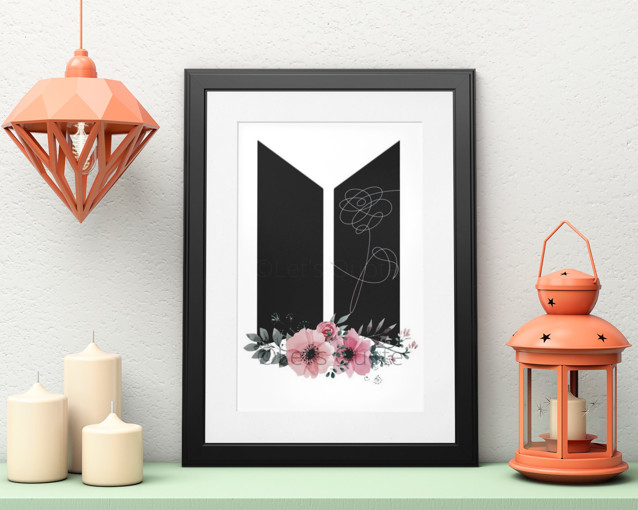 BTS Logo Poster BTS printables BTS logo kpop printable | Etsy