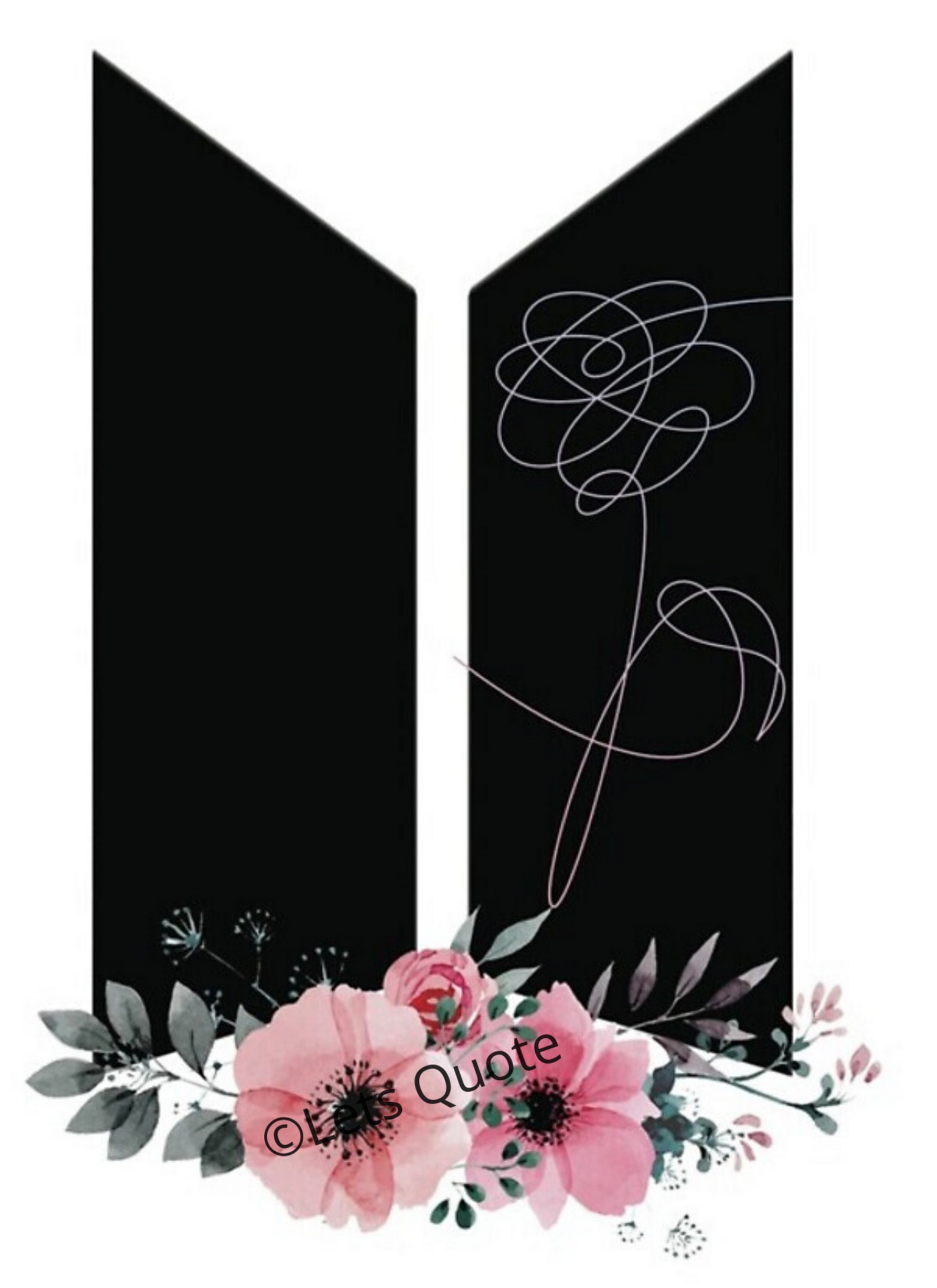 BTS Logo Poster BTS printables BTS logo kpop printable | Etsy