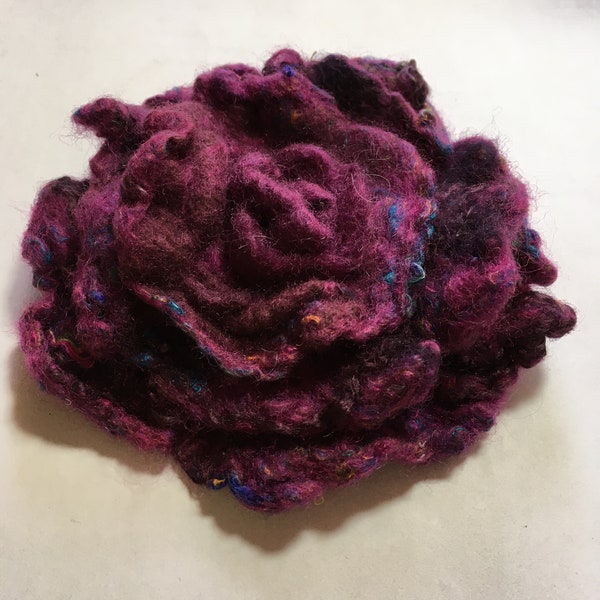 My  Handmade handfelt  brooch flowers wool felt flower magenta flower mothers day flower  hairpins flower brooch sweater brooch