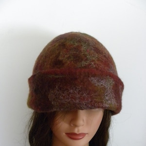 women hat handmade felt hat art deco