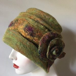 Handmade Wool Blend Cloche Hat: Soft Merino, Boho Style