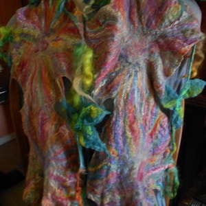 Wool scarf collar with flowers one ofkind wool and silk scarf wool floral boho scarf necklace rufled scarf lace cobweb women&#39;s fashion scarf