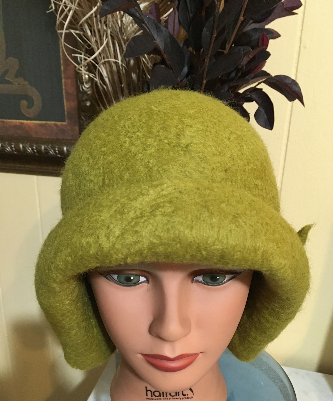 Handmade Hat Wet Felted Hat Lichen Cloche Hat Boho Hat Felted Etsy Canada