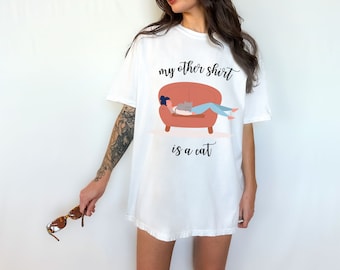 Comfort Colors Cat Mom Shirt: Funny Cat Lover Gift