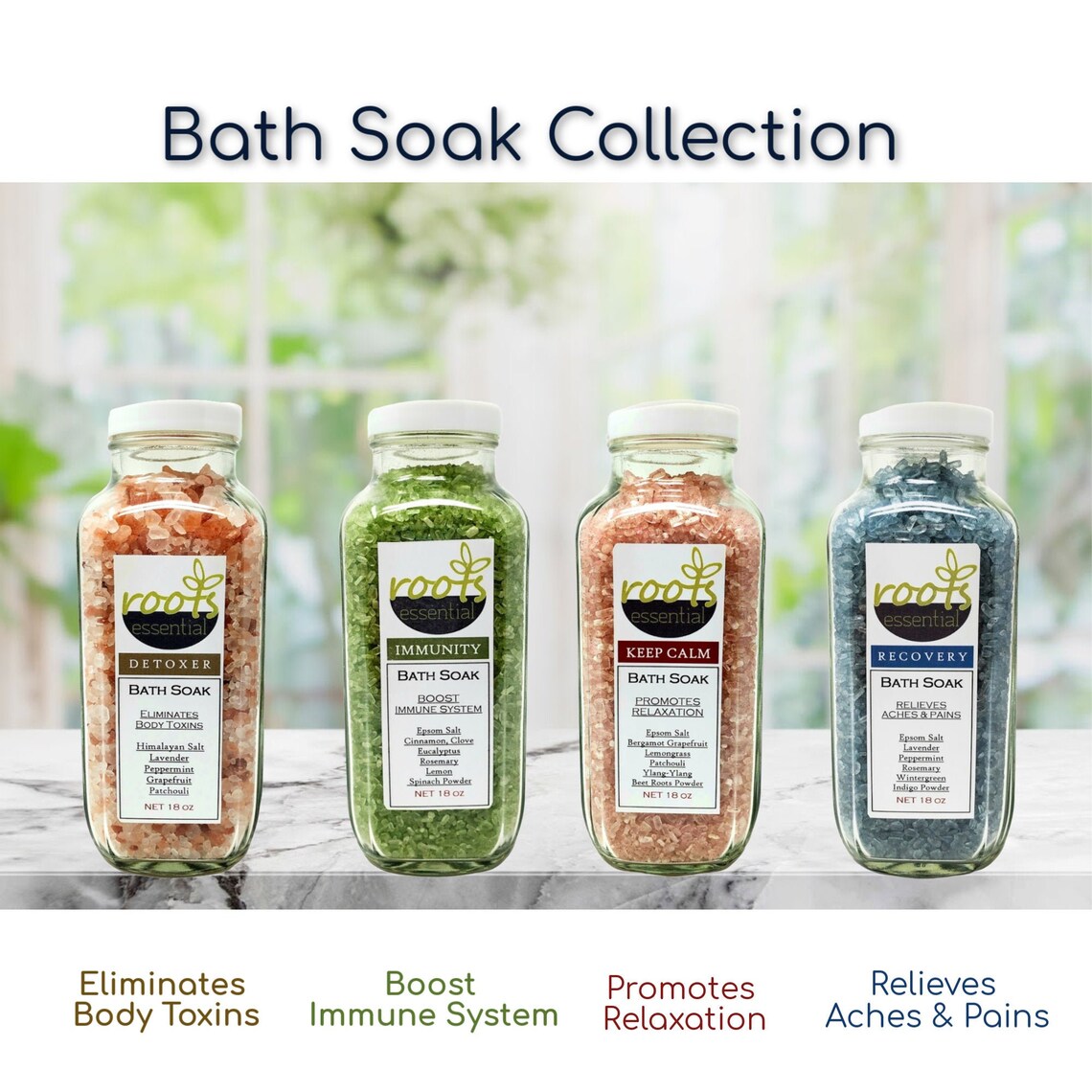 Roots Essential ALL NATURAL Bath Soak Collection Etsy