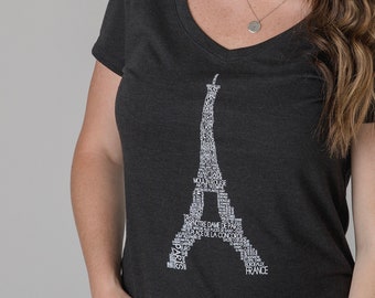 Paris Tee, France Shirt, Paris Eiffel Tower, Paris Skyline, Fashion Tee, France Tee, Fashion Graphic Tee